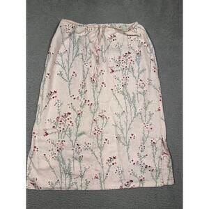 Telluride Clothing Co. Skirt Floral Print Drawstring Waist Side Slits Coastal XL